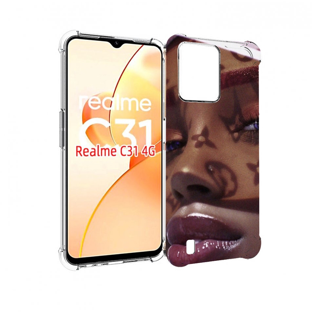 

Чехол MyPads лицо девушки тень женский для OPPO Realme C31, Прозрачный, Tocco