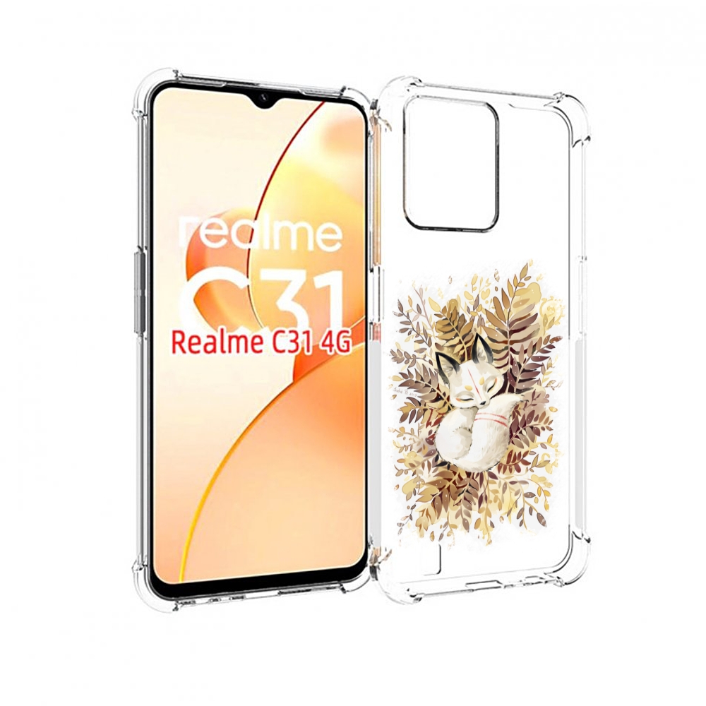 

Чехол MyPads лисенок в траве для OPPO Realme C31, Прозрачный, Tocco