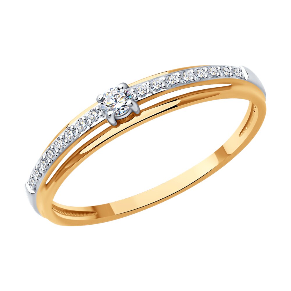 

Кольцо из красного золота р. 18 Diamant 51-210-02013-1, бриллиант, 51-210-02013-1