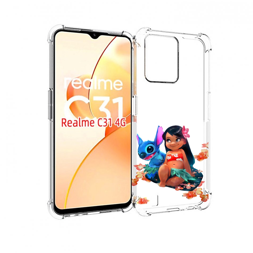 

Чехол MyPads лила-и-стич детский для OPPO Realme C31, Прозрачный, Tocco