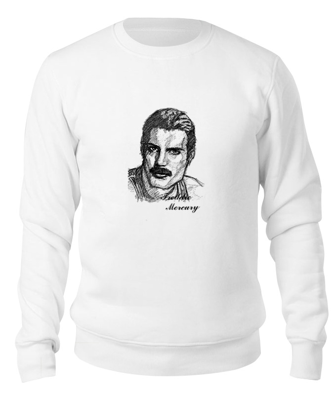 

Свитшот унисекс Printio Freddie mercury - queen белый XL, Freddie mercury - queen