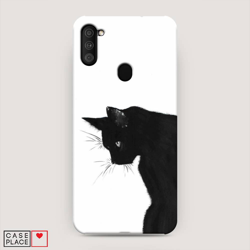 фото Пластиковый чехол "black cat" на samsung galaxy m11 awog