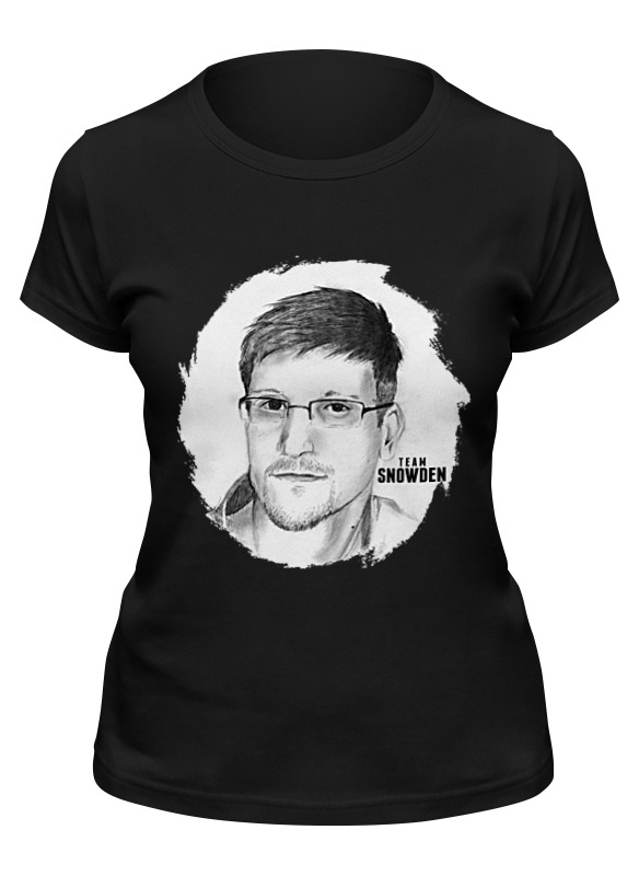 

Футболка женская Printio Edward snowden черная L, Черный, Edward snowden