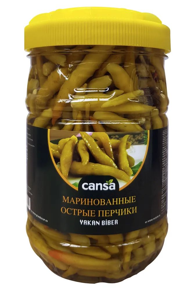 

Турецкие маринованные острые перчики, Якан бибер, "Сansa", Yakan Biber, 1500гр.