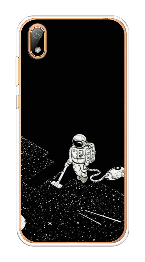 

Чехол Awog на Honor 8S "Космонавт с пылесосом", Белый, 69150-4