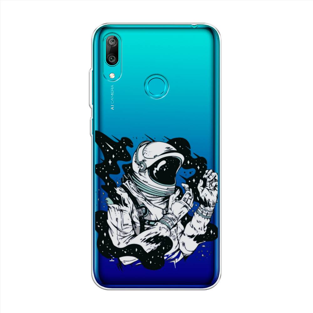 

Чехол Awog на Huawei Y7 2019 "Космонавт арт", Черный;белый;прозрачный, 68450-7