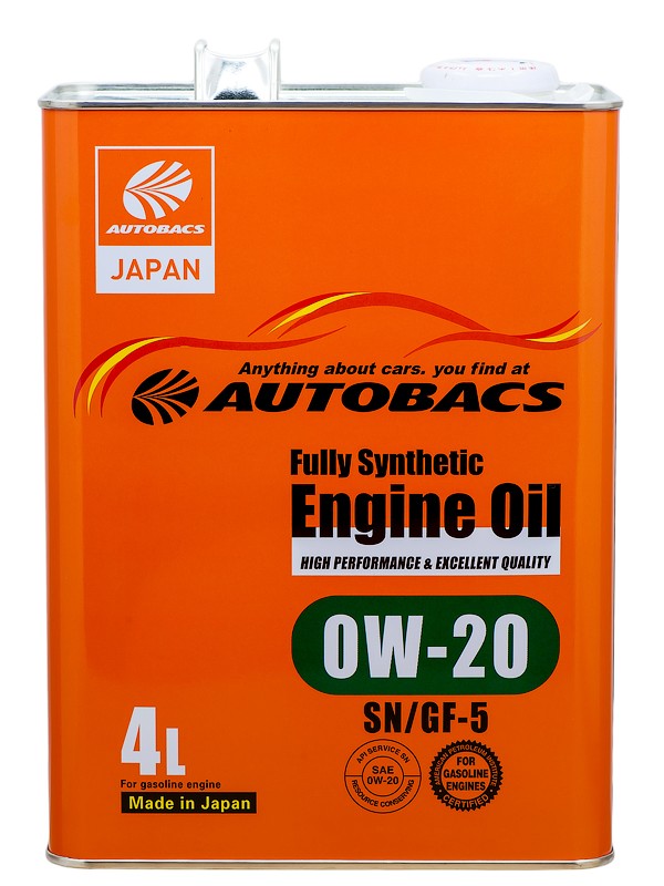 Моторное масло Autobacs Engine Oil Synthetic 0W20 SN/GF-5 (4л) 600009443480