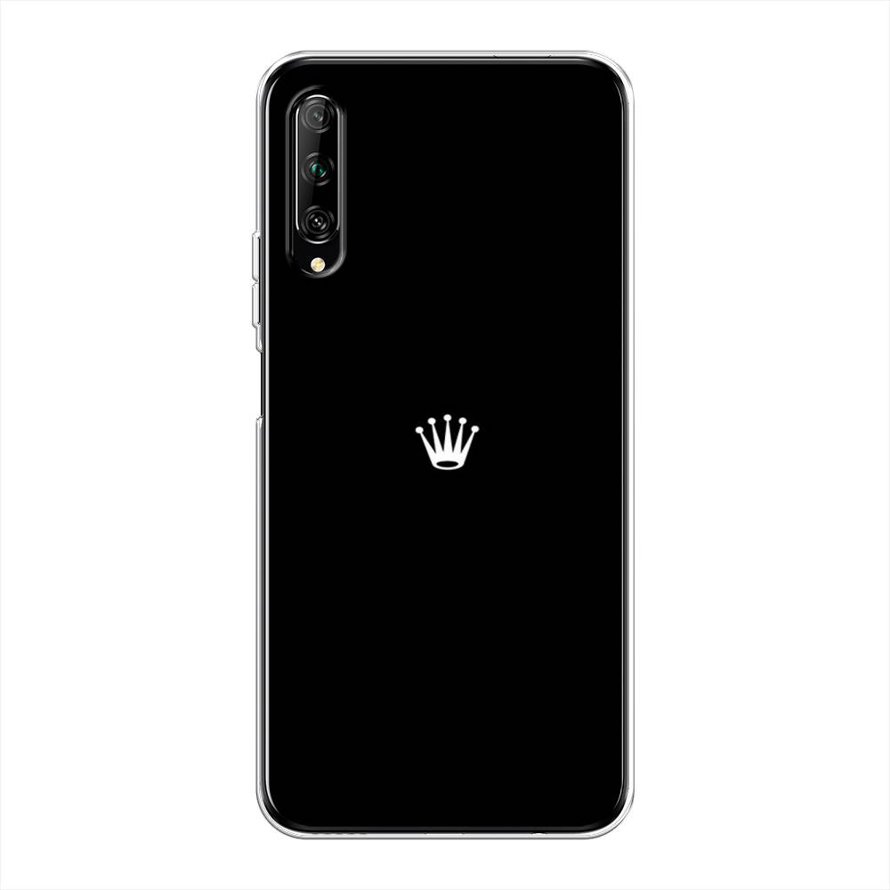 фото Чехол awog "белая корона на черном фоне" для huawei y9s