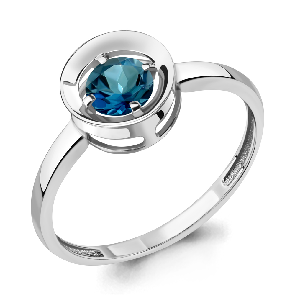 

Кольцо из серебра с топазом р. 18 Aquamarine 6942008_925_р, 6942008_925_р