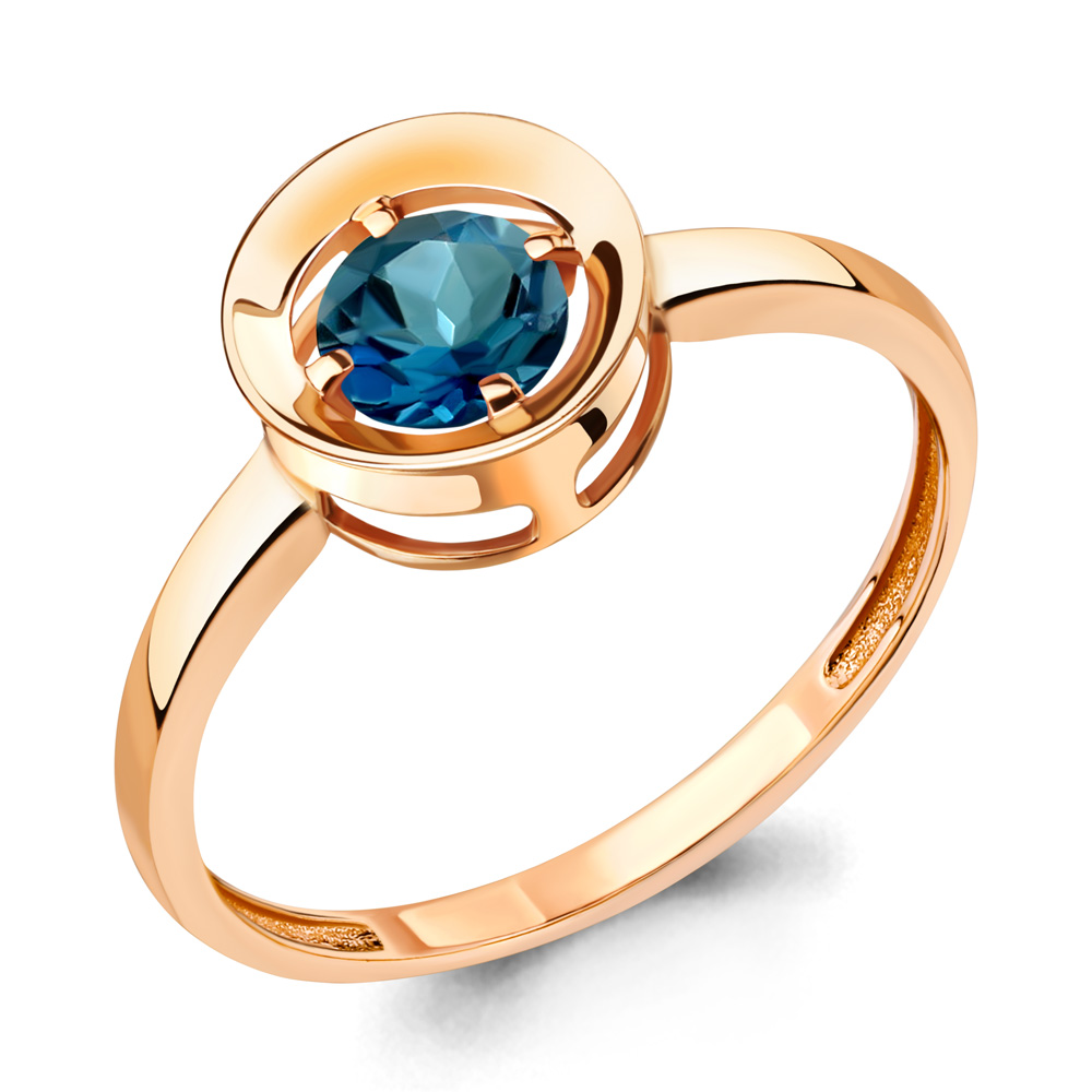 

Кольцо из серебра с топазом р. 17,5 Aquamarine 6942008_925_з, 6942008_925_з