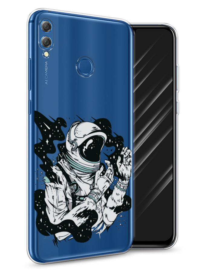 

Чехол Awog на Honor 8X "Космонавт арт", Черный;белый;прозрачный, 66750-7