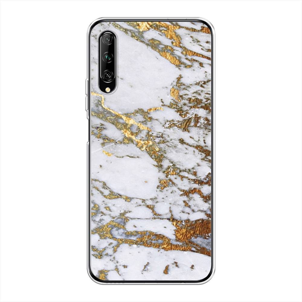 фото Чехол awog "белый мрамор" для huawei y9s