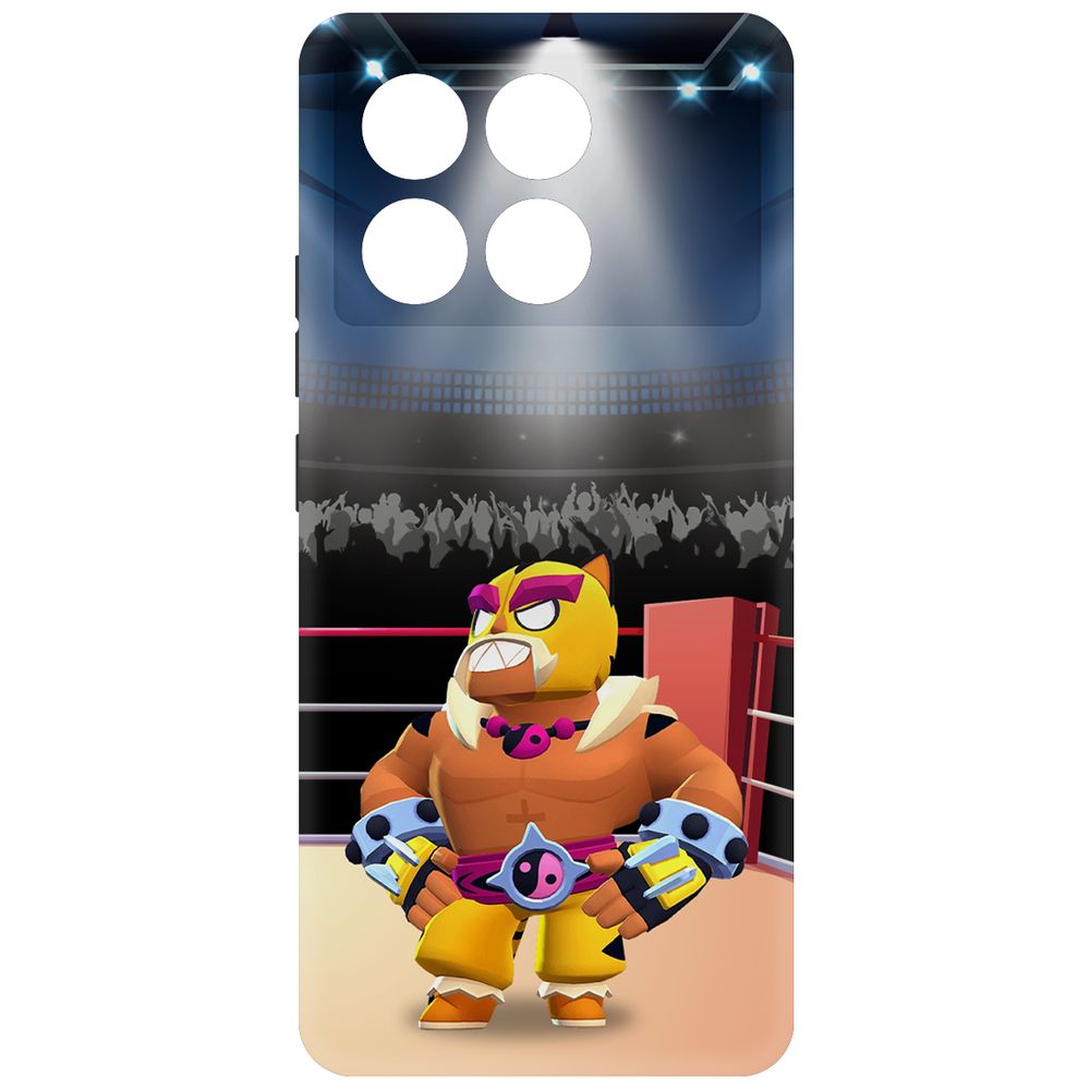 

Чехол-накладка Krutoff Soft Case Brawl Stars - Эль Тигро для Poco X6 Pro черный