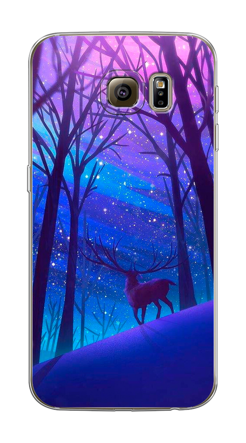 

Чехол Awog на Samsung Galaxy S6 edge "Северный олень", Фиолетовый;голубой;синий, 24450-2