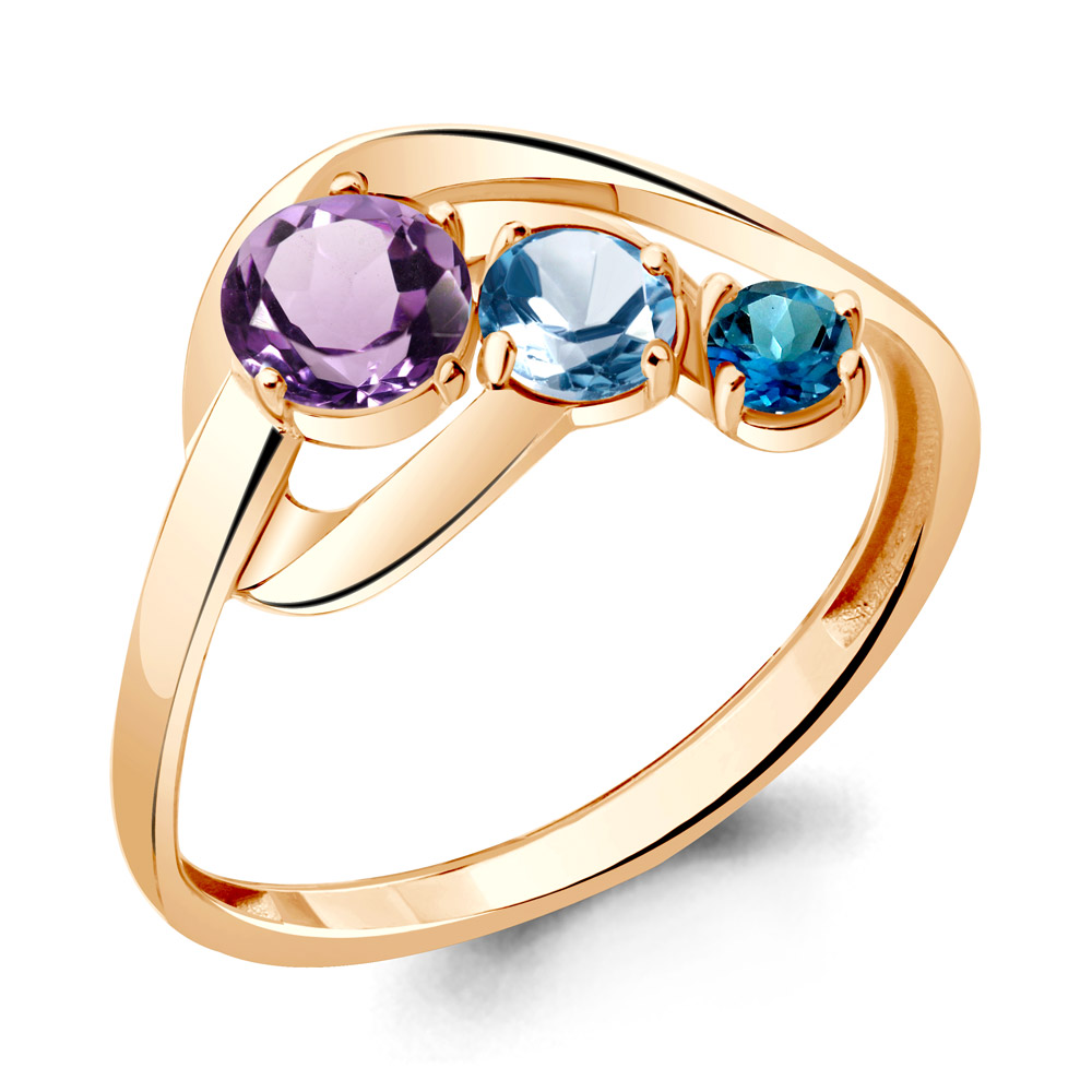 

Кольцо из серебра с аметистом р. 16,5 Aquamarine 6941641_925_з, 6941641_925_з