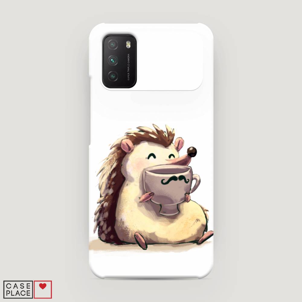 

Пластиковый чехол "Еж кофеман" на Xiaomi Poco M3, 39520-7
