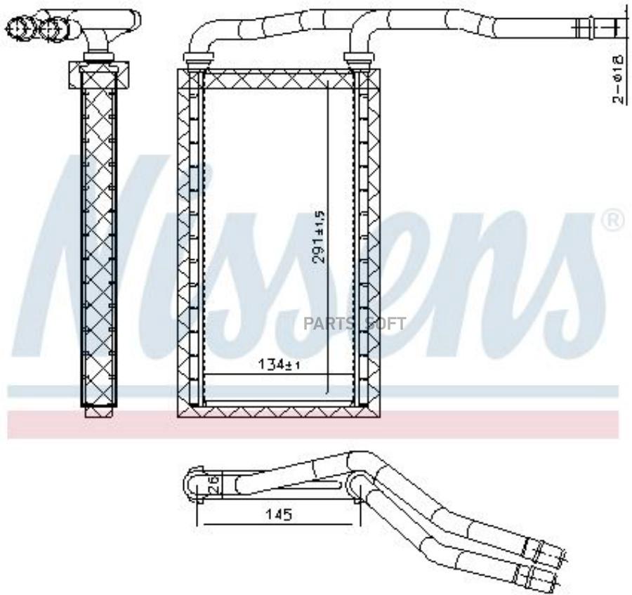

Радиатор отопител EURO6 Scania 707208 NISSENS