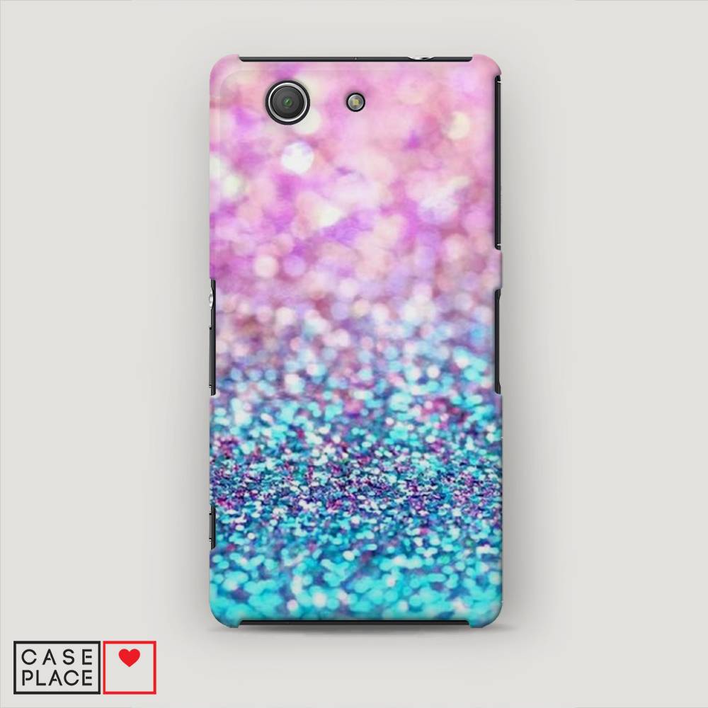 

Пластиковый чехол "Розово-голубые глиттеры рисунок" на Sony Xperia Z3 compact