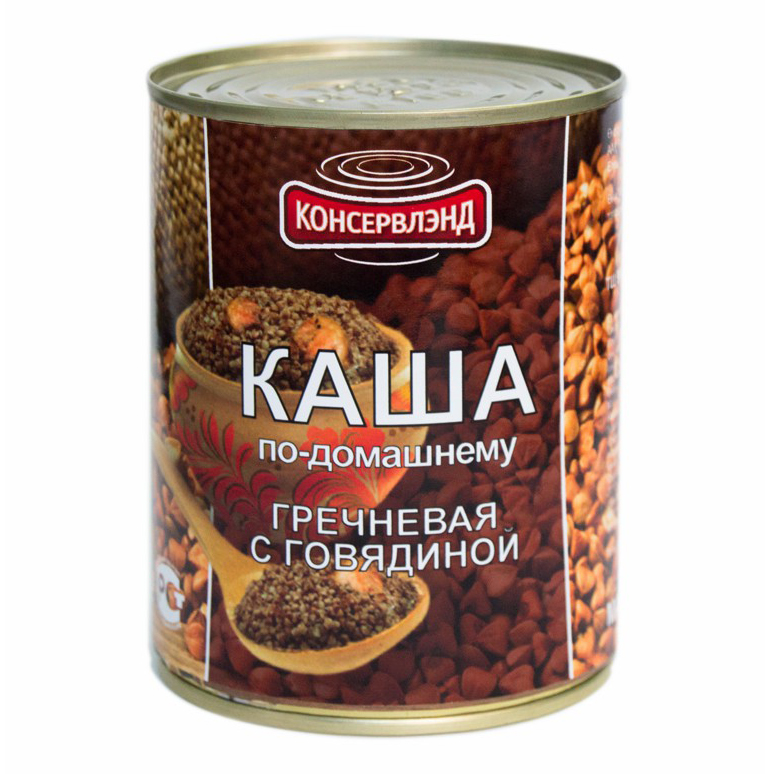 

Каша Консервлэнд гречневая с говядиной 340 г