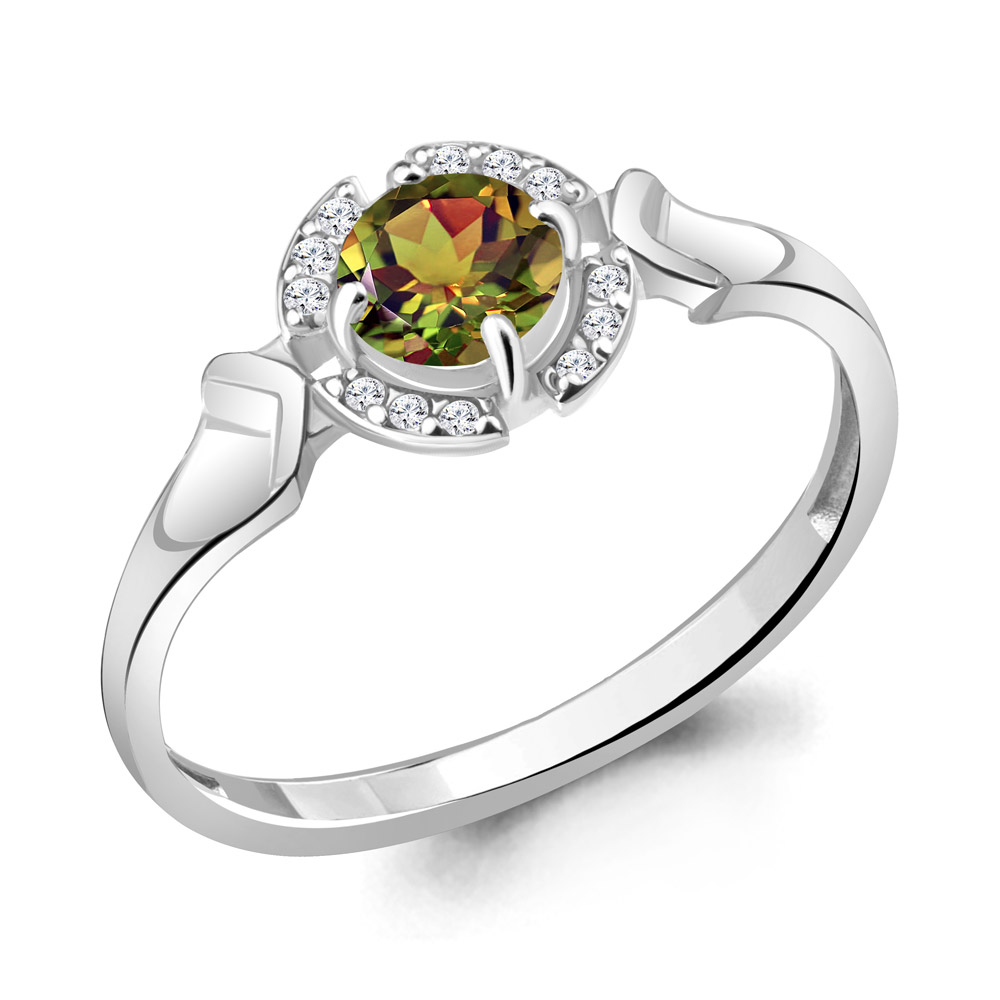 

Кольцо из серебра с султанитом р. 17 Aquamarine 6941119А_925_р, 6941119А_925_р