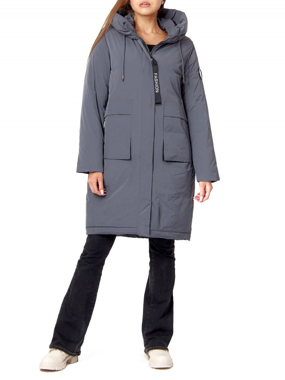 

Куртка женская NoBrand AD442187 серая 5XL, AD442187