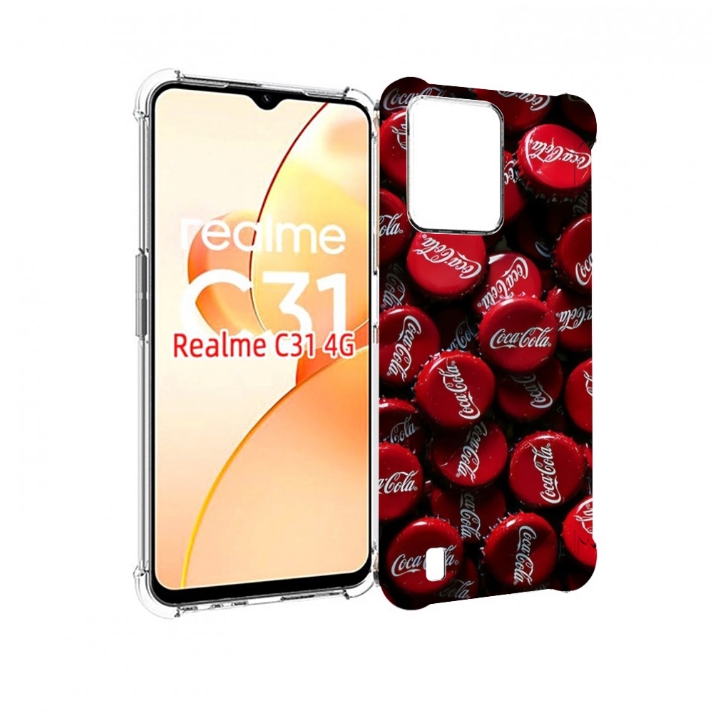 

Чехол MyPads крышки от кокаколы для OPPO Realme C31, Прозрачный, Tocco
