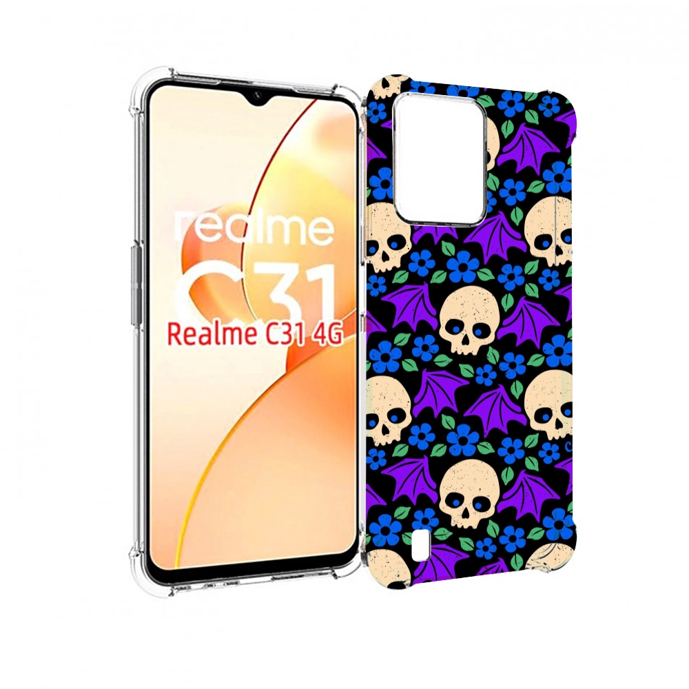 

Чехол MyPads крылатые черепа для OPPO Realme C31, Прозрачный, Tocco