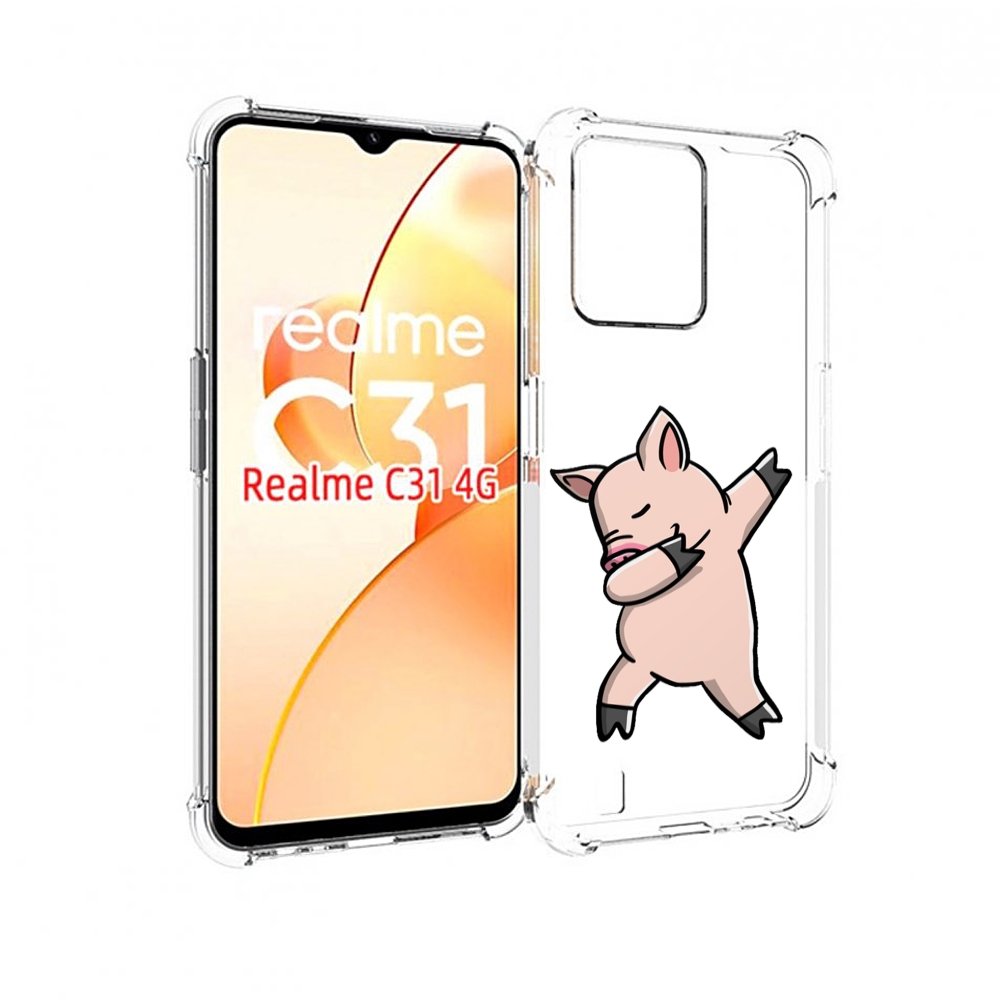 

Чехол MyPads крутой-поросенок для OPPO Realme C31, Прозрачный, Tocco