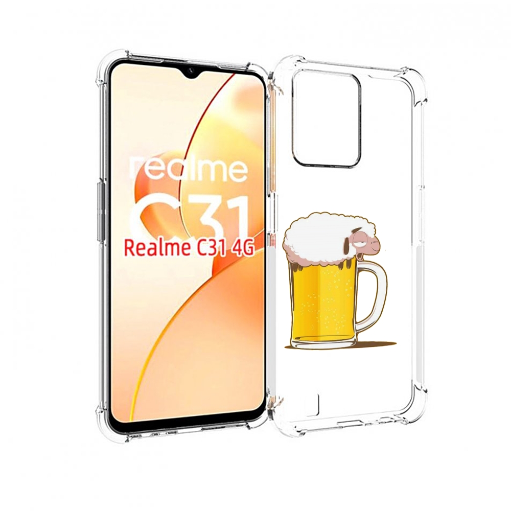 фото Чехол mypads кружка пива для oppo realme c31