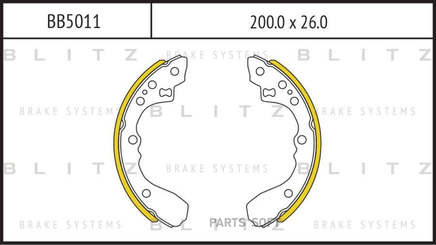 

Колодки Тормозные Барабанные | Зад | Blitz BB5011