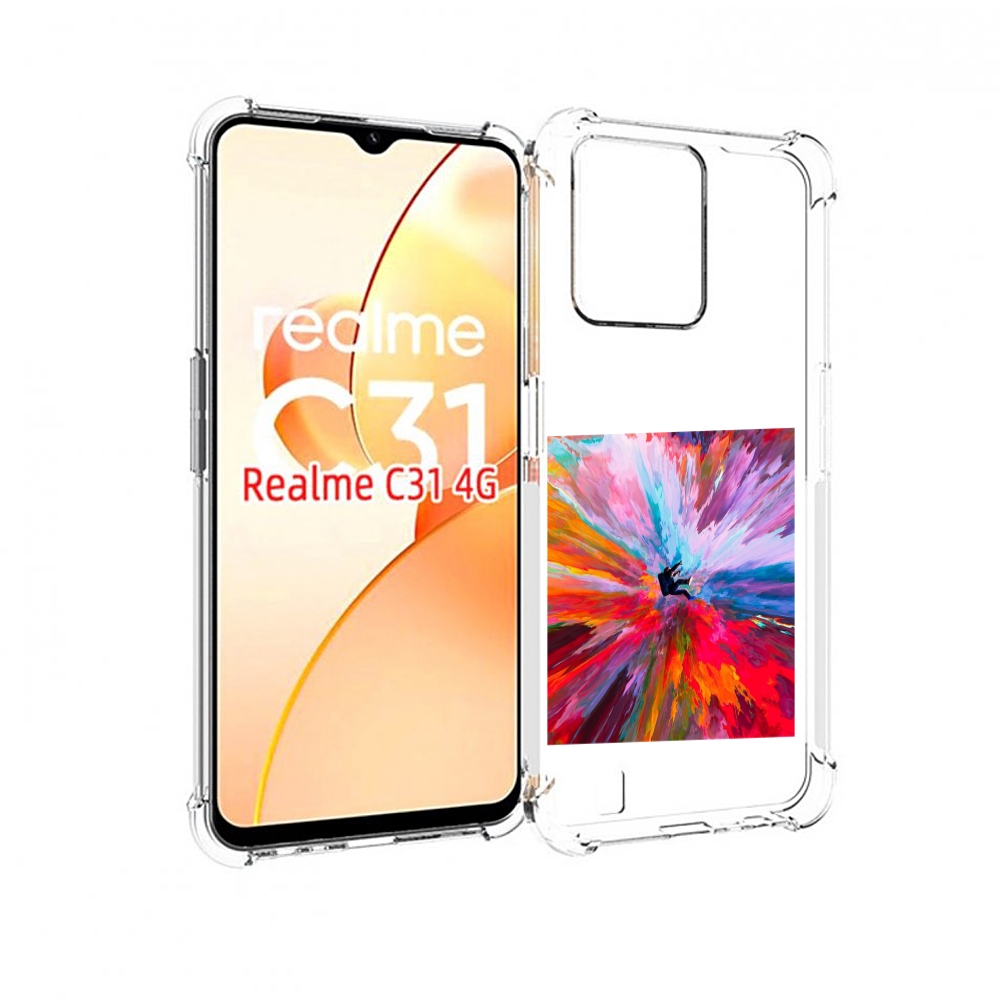 

Чехол MyPads красочный астранавт для OPPO Realme C31, Прозрачный, Tocco