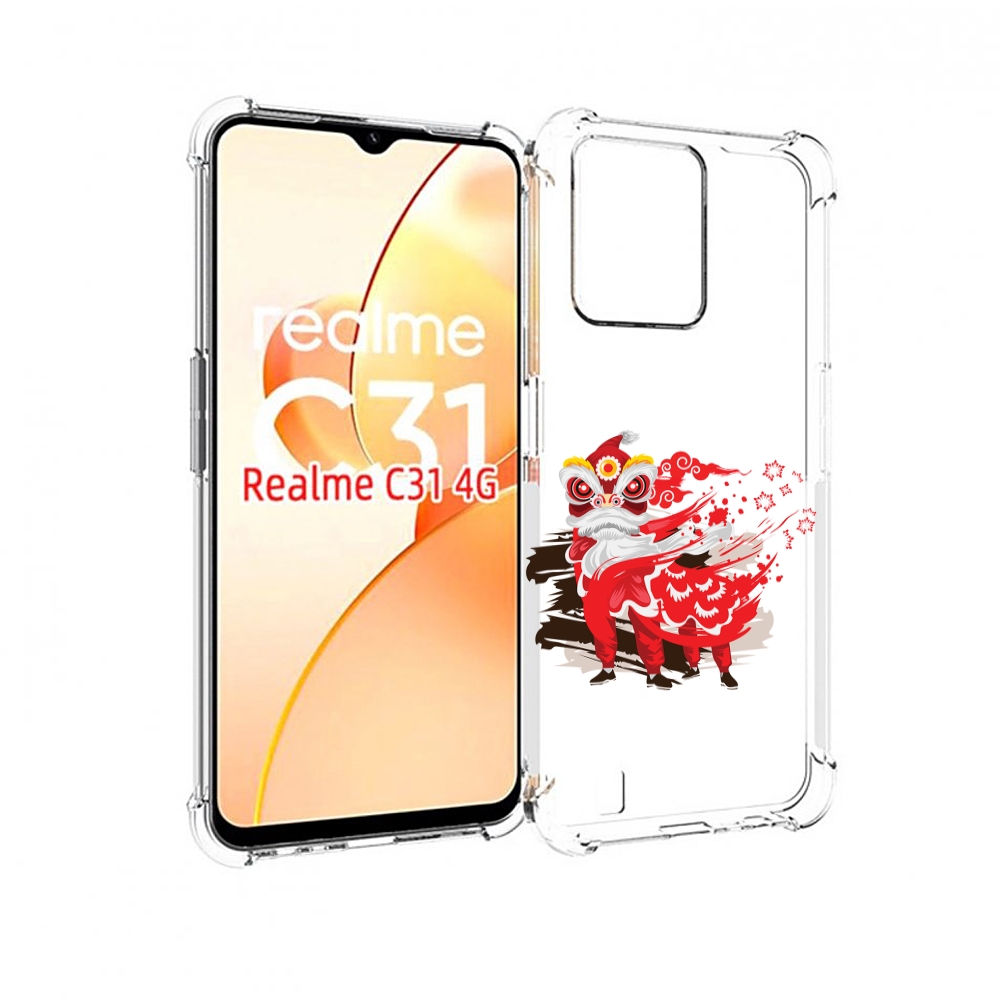 

Чехол MyPads красный-карнавал для OPPO Realme C31, Прозрачный, Tocco