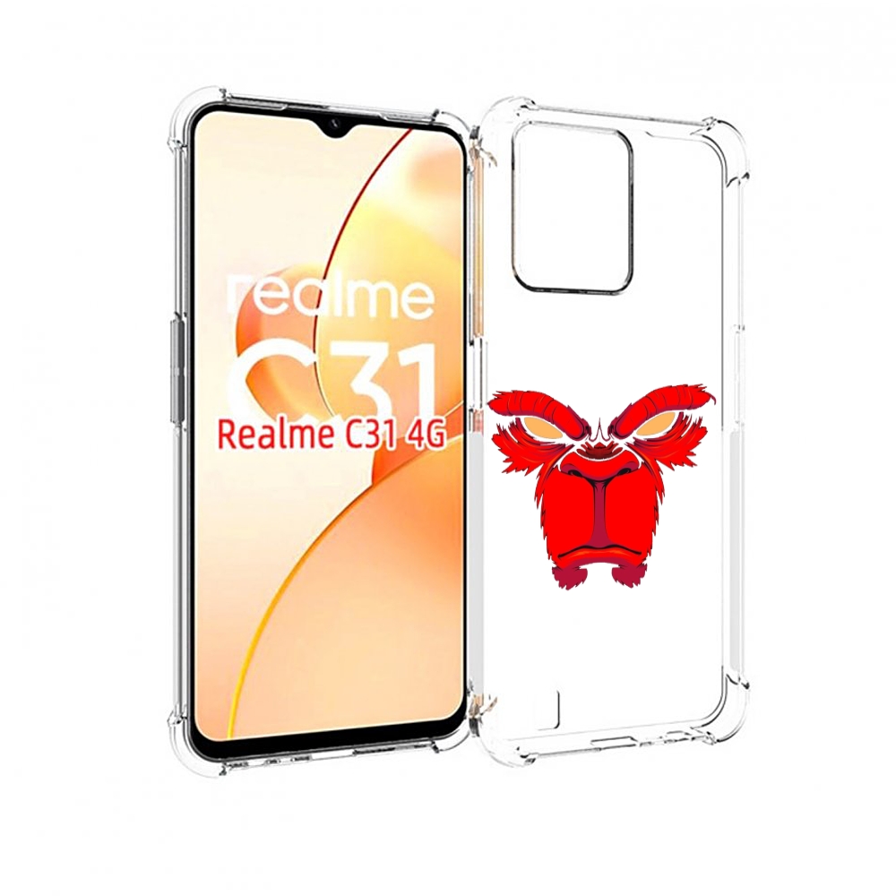 

Чехол MyPads красная обезьяна в темноте для OPPO Realme C31, Прозрачный, Tocco