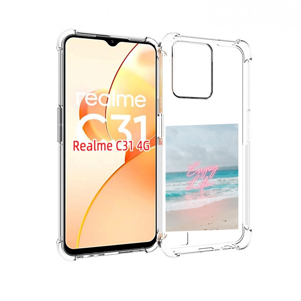 фото Чехол mypads красивый пляж для oppo realme c31