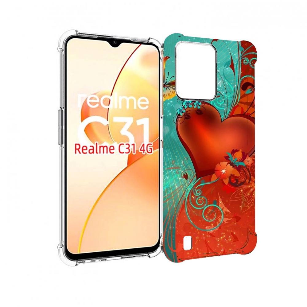 

Чехол MyPads красивые-яркие-сердечки для OPPO Realme C31, Прозрачный, Tocco