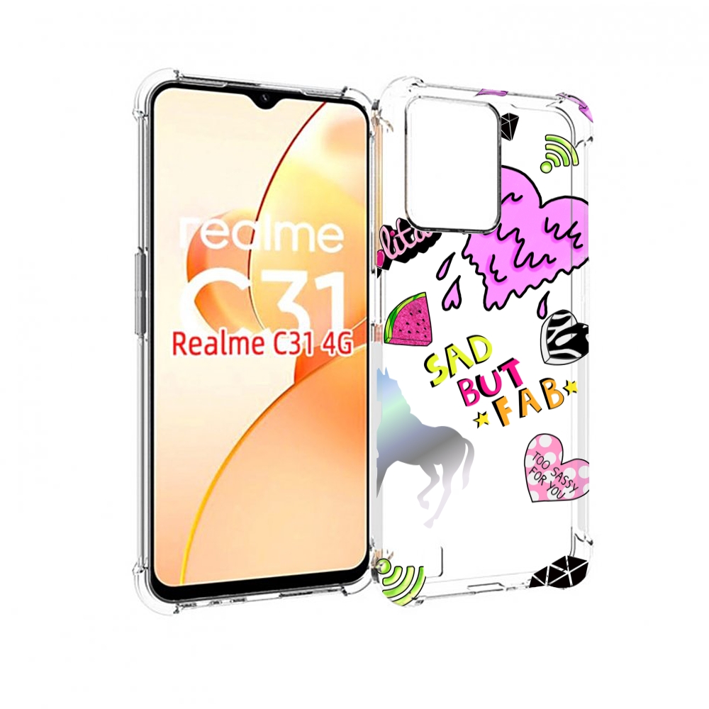 

Чехол MyPads красивые-смайлики для OPPO Realme C31, Прозрачный, Tocco