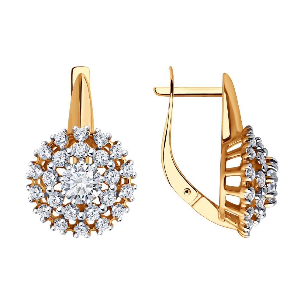 

Серьги из красного золота Diamant 51-120-02419-1, фианит, 51-120-02419-1