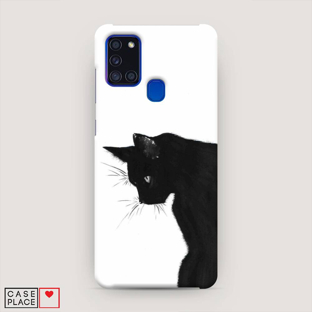 фото Пластиковый чехол "black cat" на samsung galaxy a21s awog