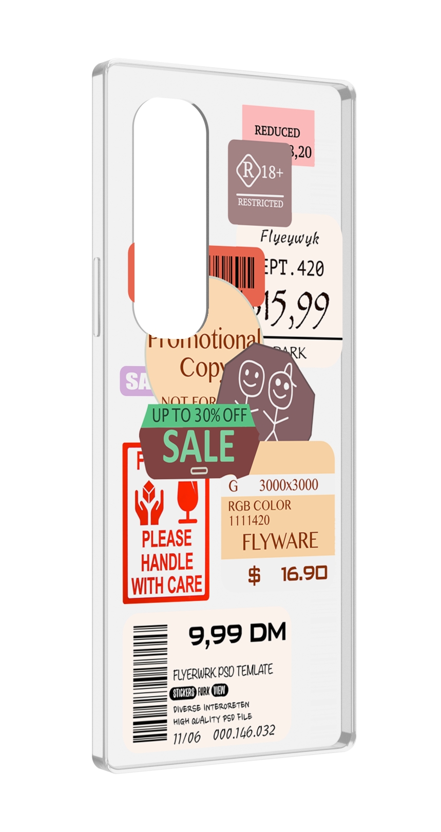 

Чехол MyPads скидочные-купоны-принт для Samsung Galaxy Z Fold 4 (SM-F936), Прозрачный, Tocco