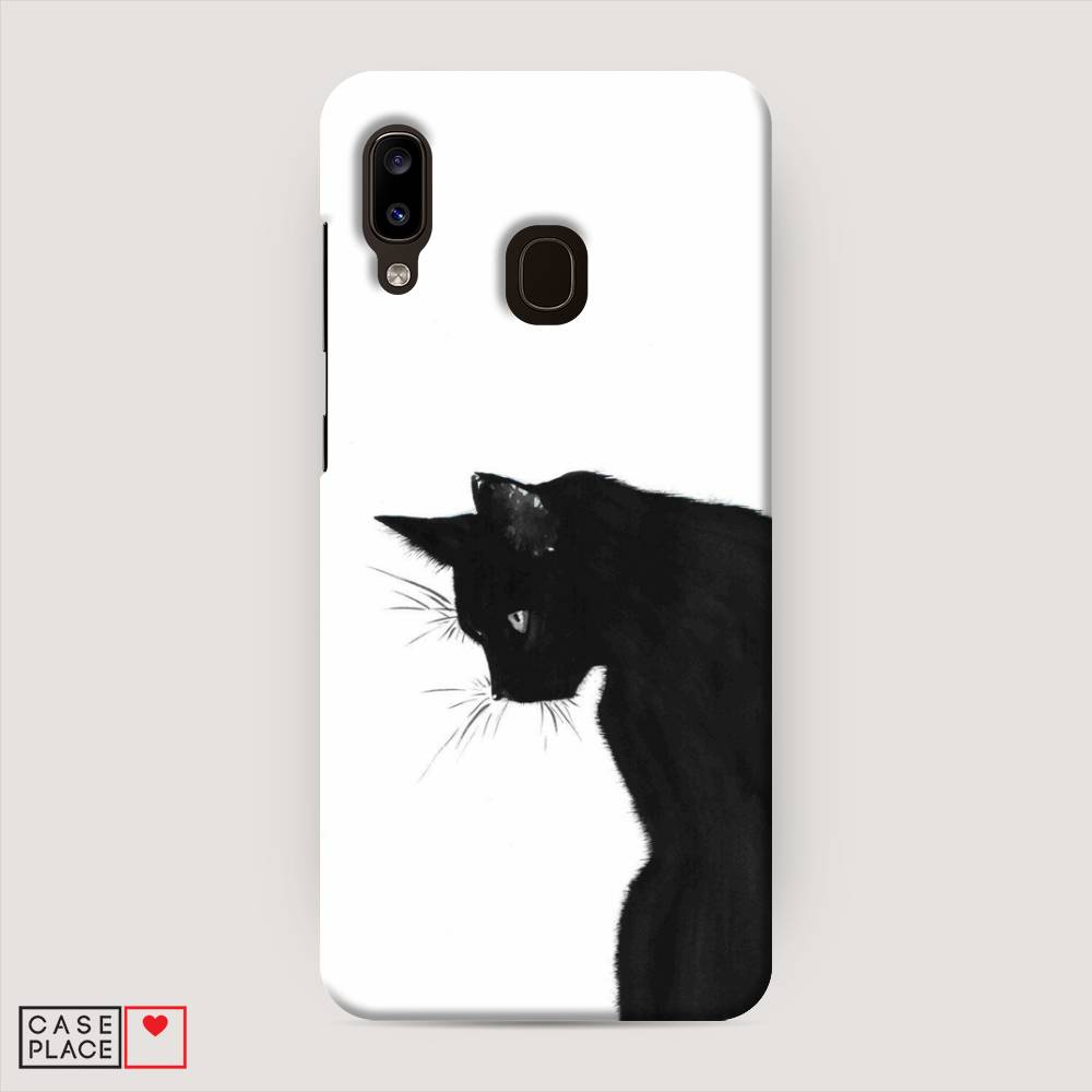 фото Пластиковый чехол "black cat" на samsung galaxy a20 awog