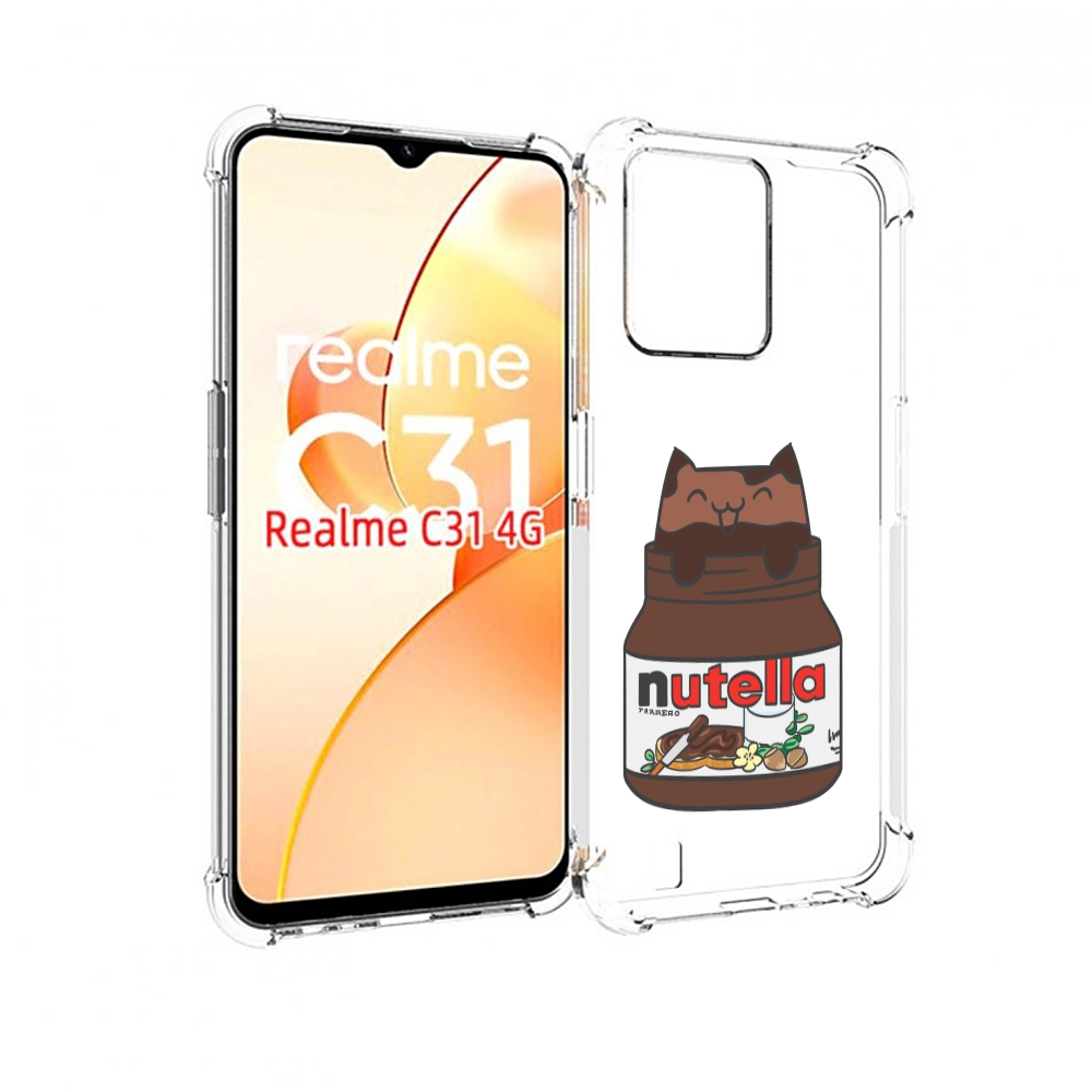 

Чехол MyPads кошечка-в-нутелле для OPPO Realme C31, Прозрачный, Tocco