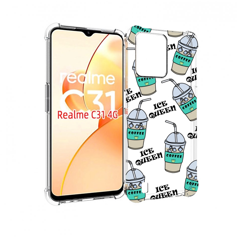 

Чехол MyPads кофе-с-льдом для OPPO Realme C31, Прозрачный, Tocco