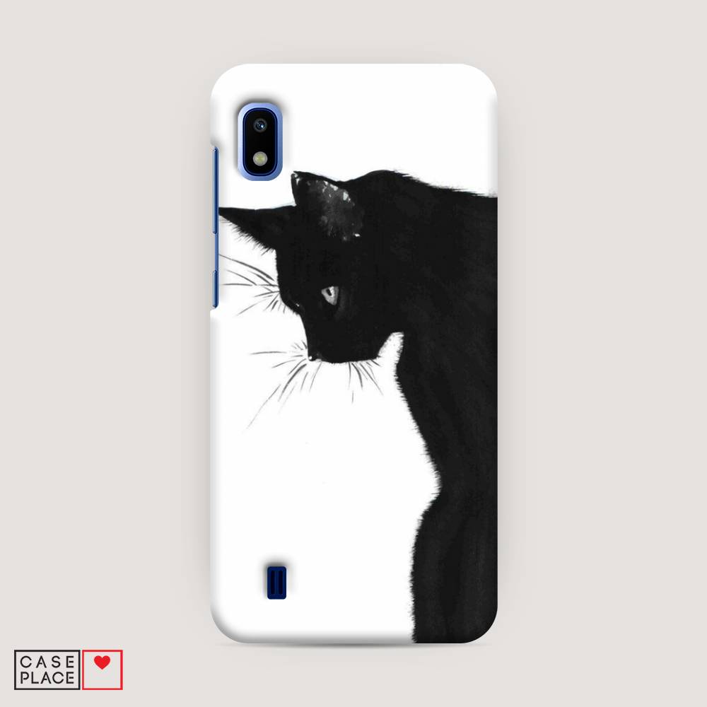 фото Пластиковый чехол "black cat" на samsung galaxy a10 awog