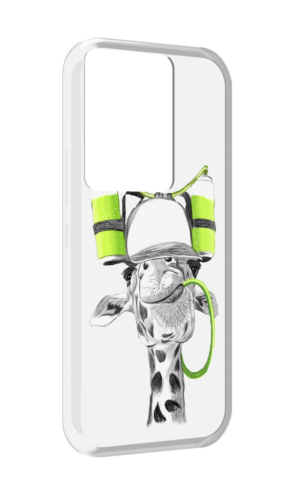 

Чехол MyPads Жираф для Itel Vision 3 Plus / Itel P38 Pro, Прозрачный, Tocco