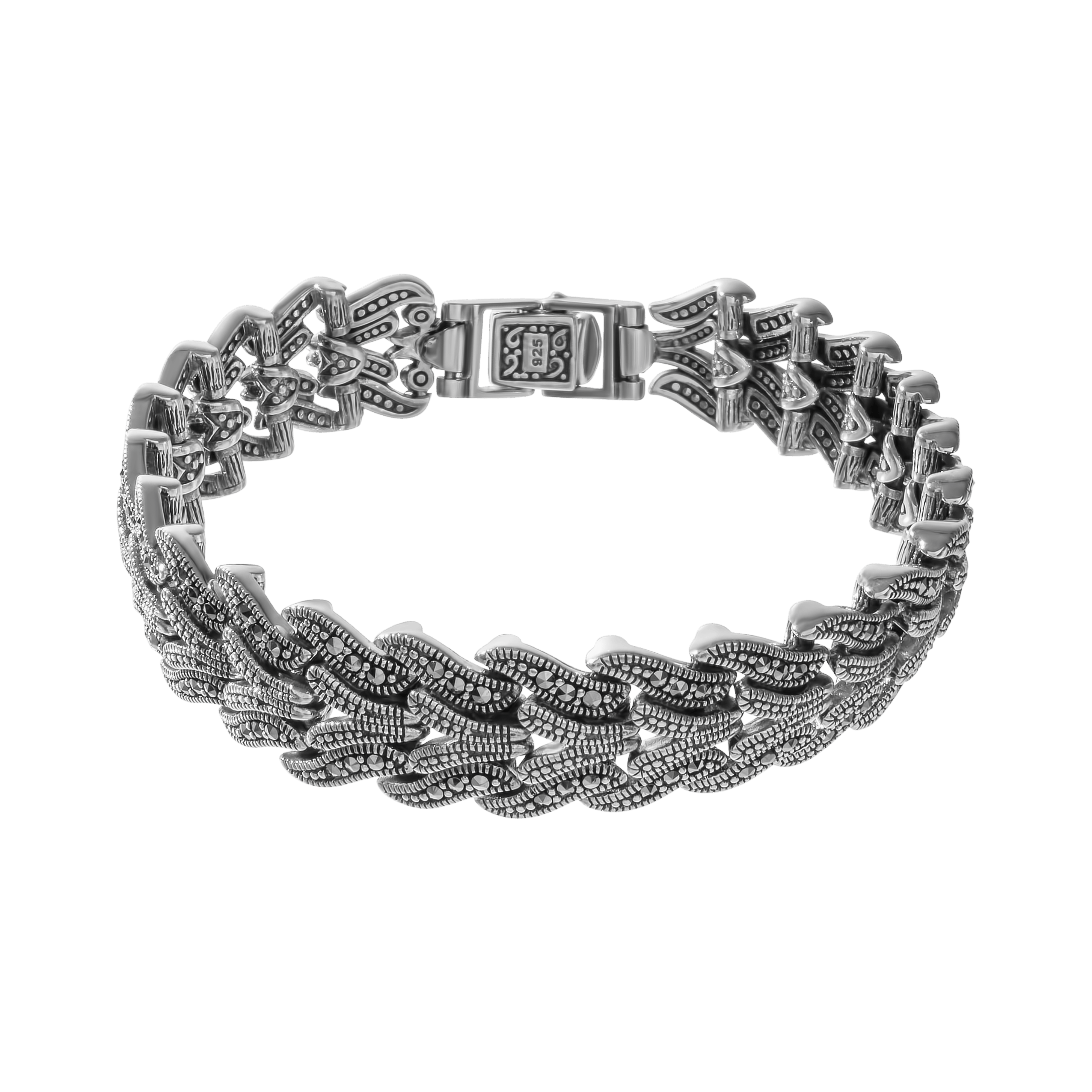 

Браслет из серебра с марказитом р. 21 Марказит BR494, BR494_марказит