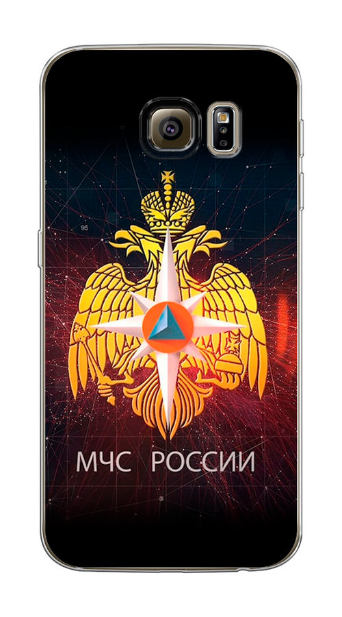 

Чехол Awog на Samsung Galaxy S6 edge "МЧС России", Черный;желтый;красный, 24450-5
