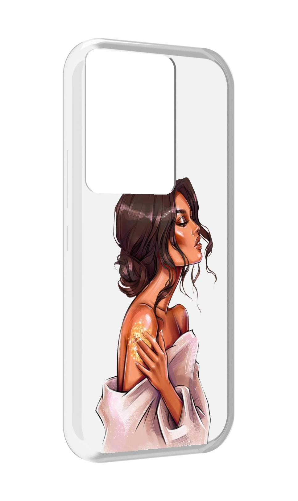 

Чехол MyPads Девушка-нежная женский для Itel Vision 3 Plus / Itel P38 Pro, Прозрачный, Tocco