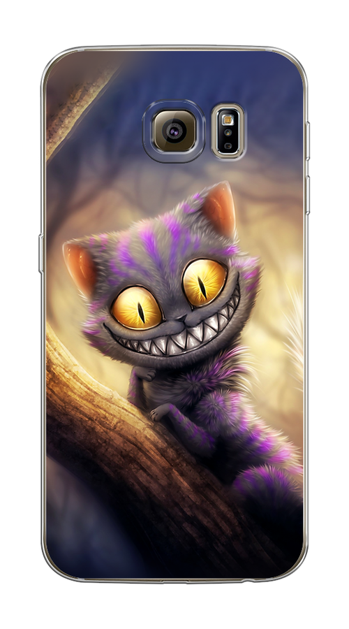 

Чехол Awog на Samsung Galaxy S6 edge "Cheshire Cat", Фиолетовый;желтый, 24450-1