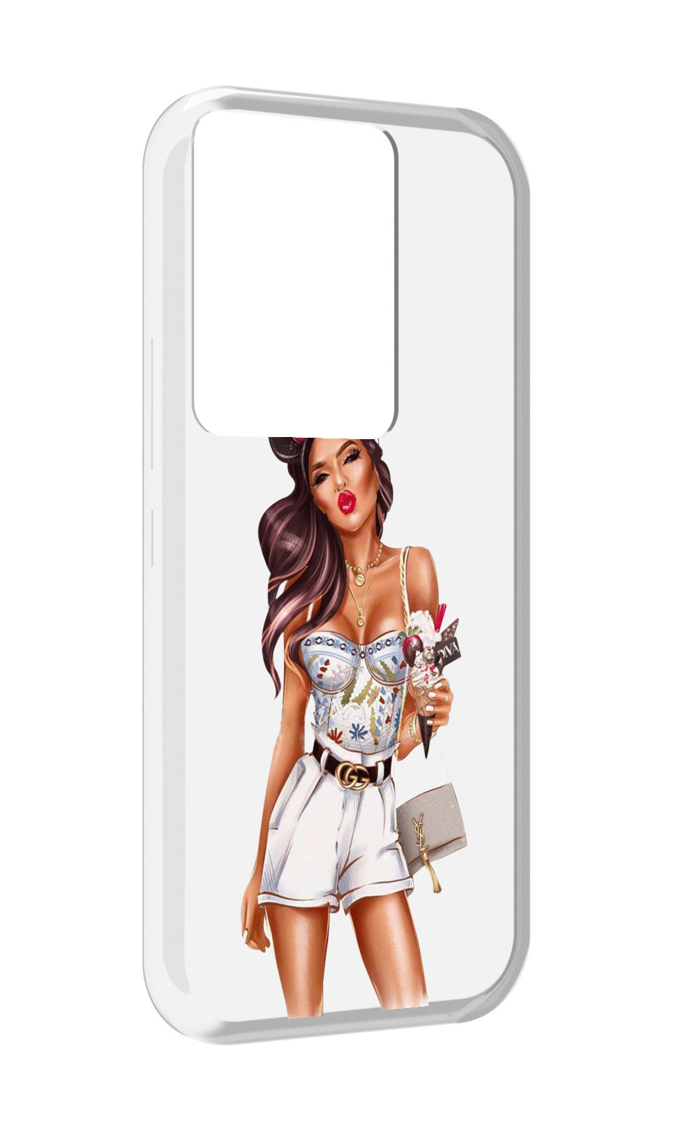 

Чехол MyPads Девушка-микки для Itel Vision 3 Plus / Itel P38 Pro, Прозрачный, Tocco