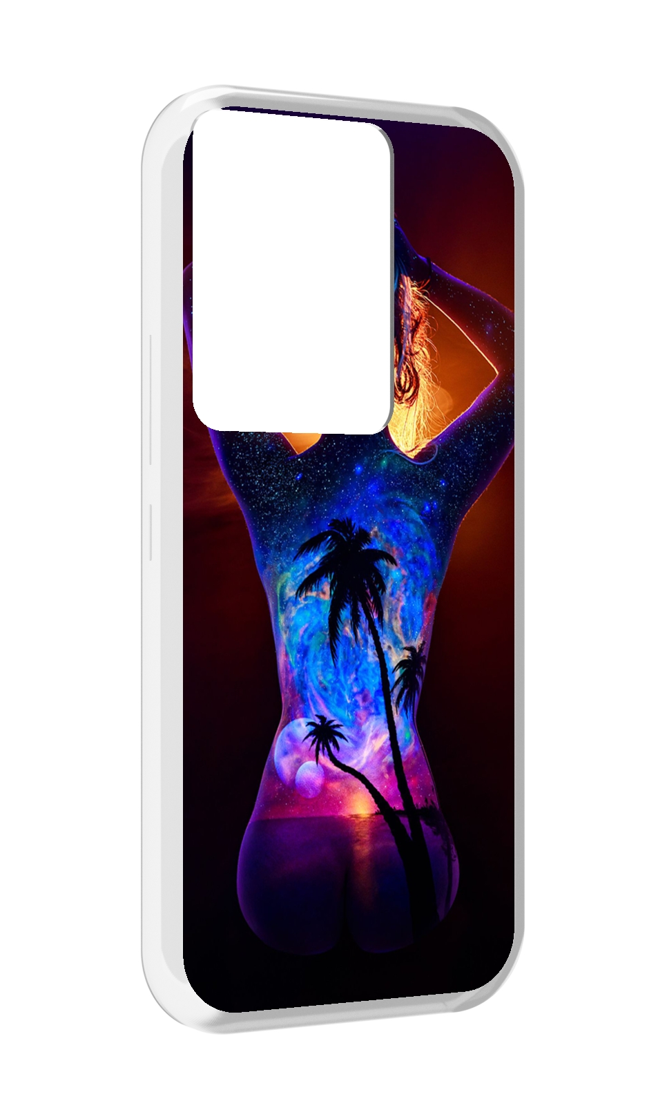 

Чехол MyPads Девушка-и-пальмы женский для Itel Vision 3 Plus / Itel P38 Pro, Прозрачный, Tocco